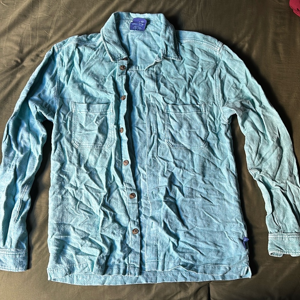 Baby blue workers overcoat